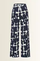 Travel wide-leg broek met print