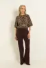 Flared ribfluwelen broek