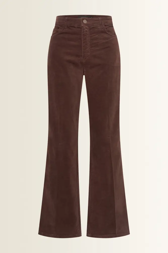 Flared ribfluwelen broek