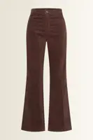Flared ribfluwelen broek