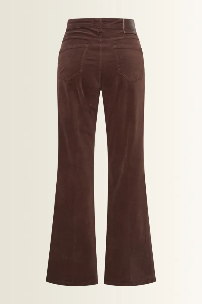 Flared ribfluwelen broek