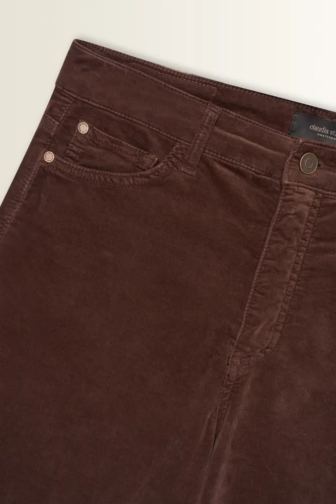 Flared ribfluwelen broek