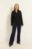 Flared ribfluwelen broek