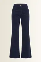 Flared ribfluwelen broek