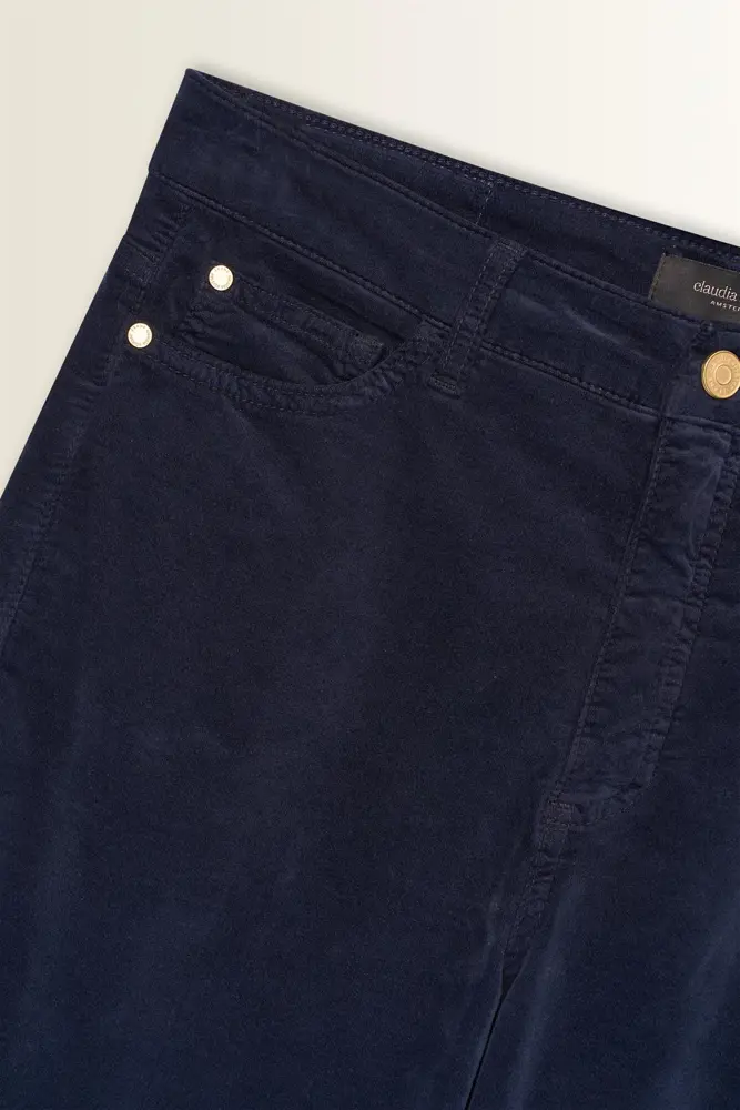 Flared ribfluwelen broek