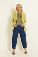 Barrel jeans met gebogen naden