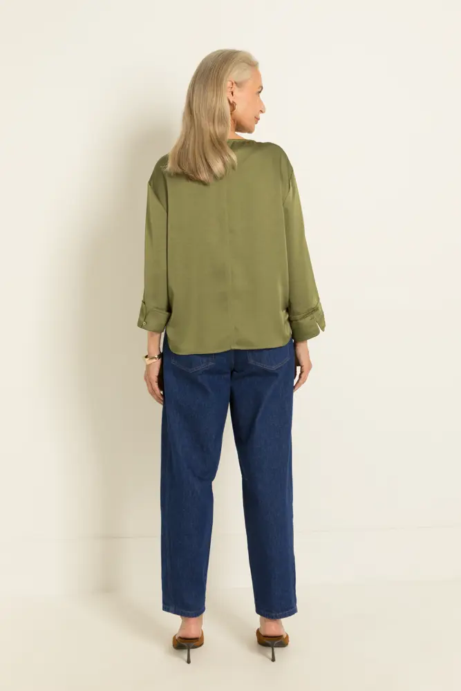 Barrel jeans met gebogen naden