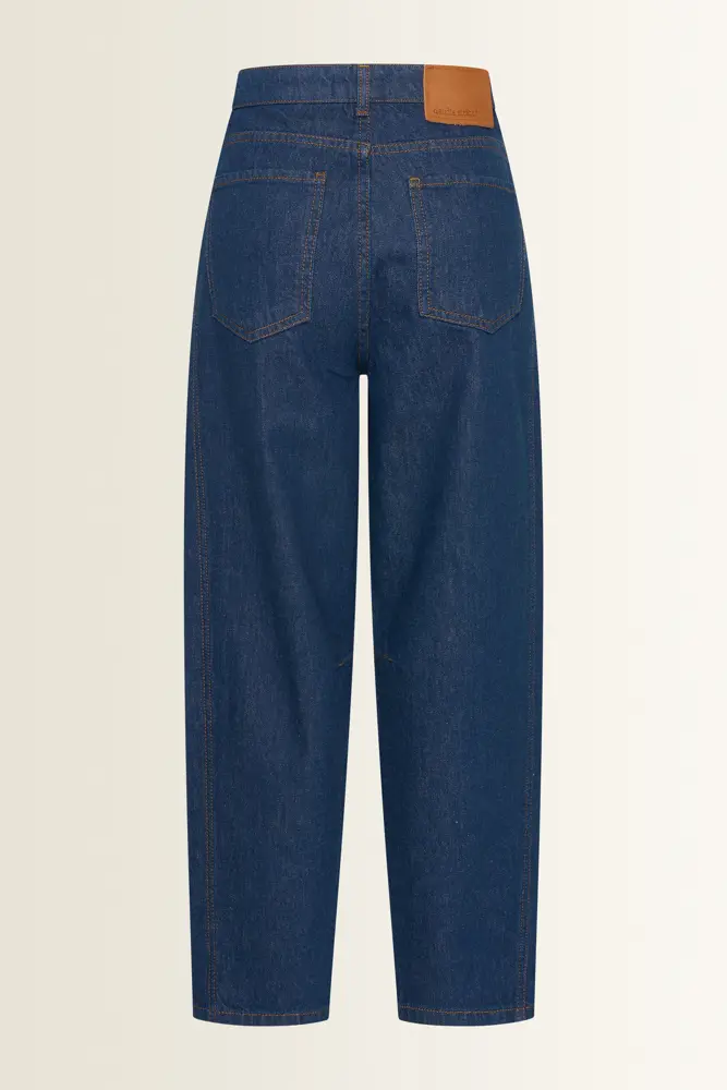 Barrel jeans met gebogen naden