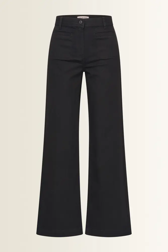 Wide-leg jeans met opgestikte zakken