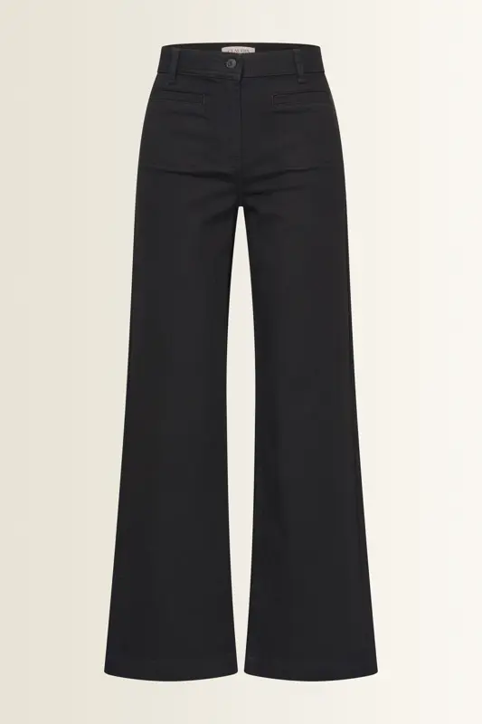 Wide-leg jeans met opgestikte zakken