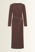 Jersey jurk met brochedetail