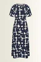 Travel maxi jurk met grafische print