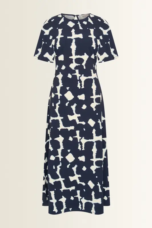 Travel maxi jurk met grafische print