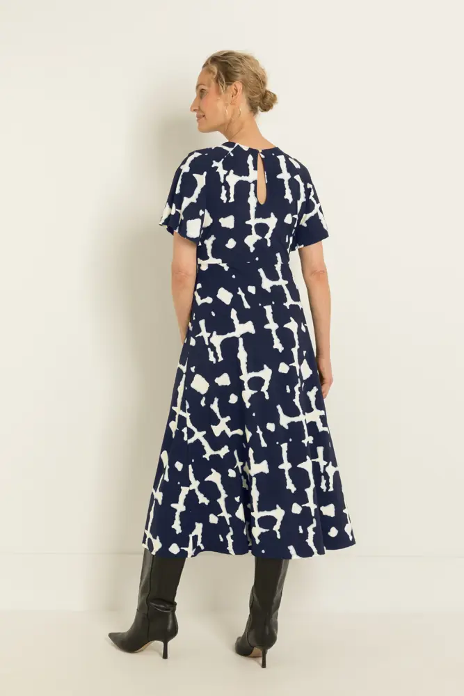 Travel maxi jurk met grafische print