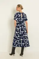 Travel maxi jurk met grafische print