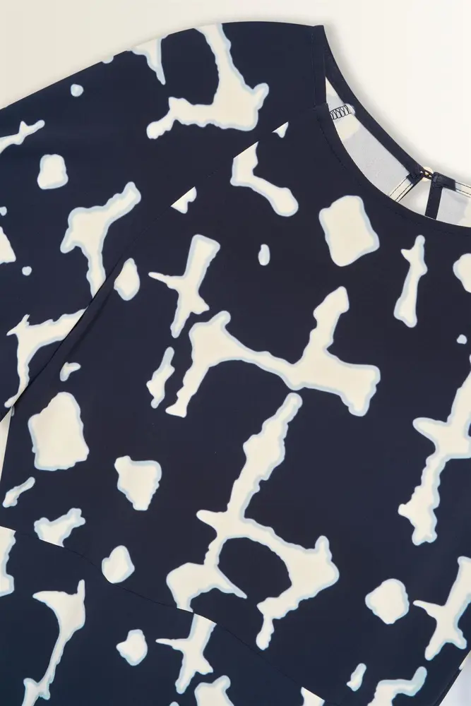 Travel maxi jurk met grafische print