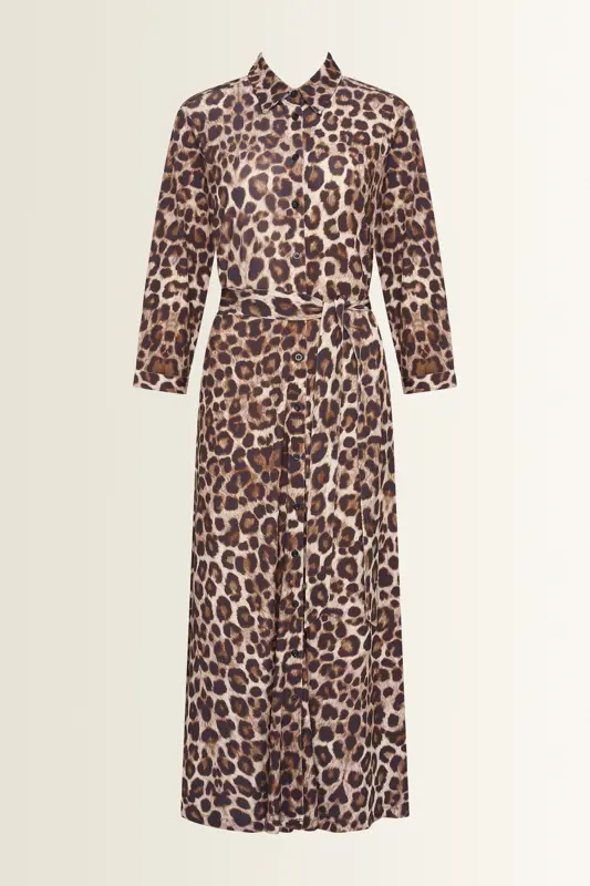 Luipaardprint blousejurk