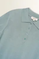 Gebreide polo met metallic garen