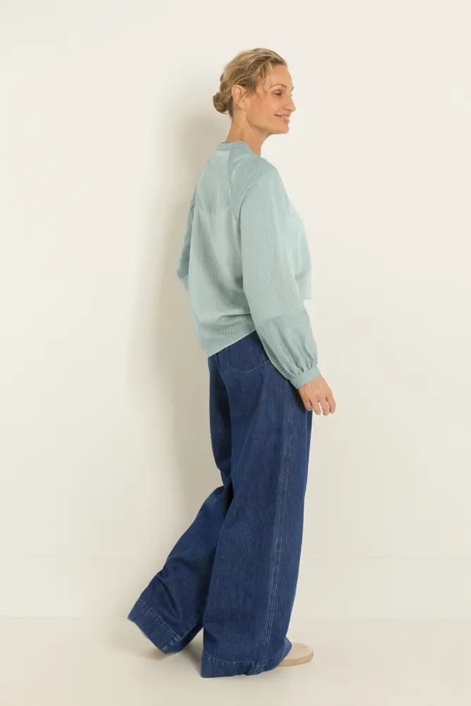 Gestreepte blouse met raglanmouwen