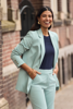 Oversized blazer met zijsplitten