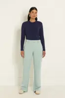 Rechte pantalon met zijsplitten