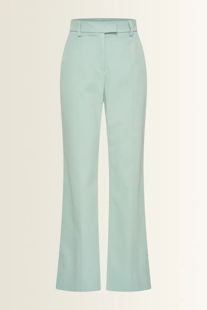 Rechte pantalon met zijsplitten