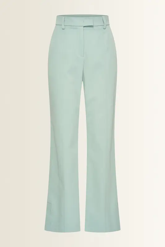 Rechte pantalon met zijsplitten