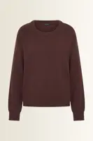 Trui met cashmere en afgeronde zoom