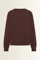 Trui met cashmere en afgeronde zoom