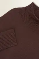 Grofgebreide merinotrui met col