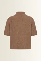 Geborstelde trui met korte mouwen