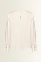 Satijnen blouse met gedrapeerde hals