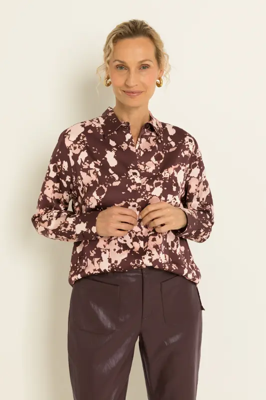 Satijnen blouse met print