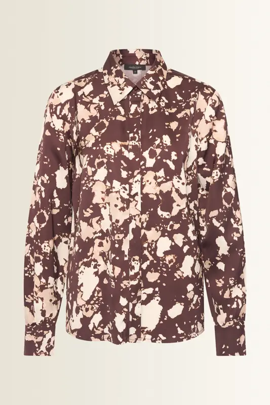 Satijnen blouse met print
