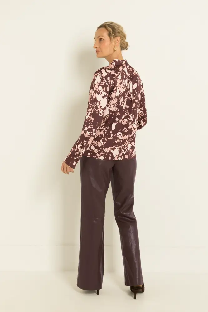 Satijnen blouse met print