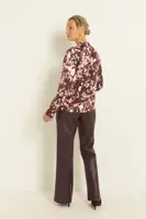 Satijnen blouse met print