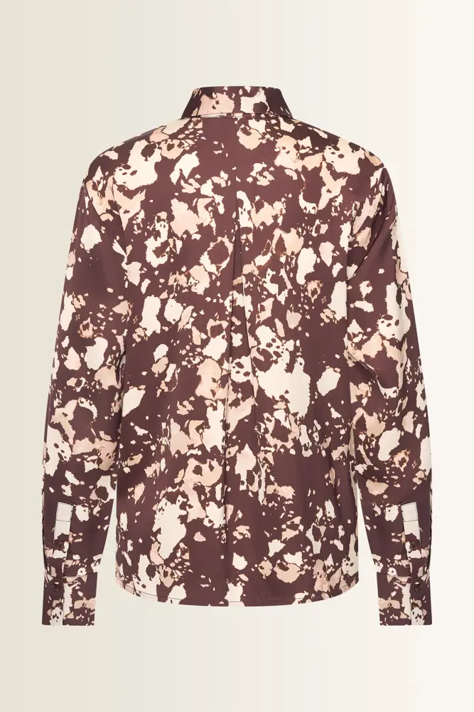 Satijnen blouse met print