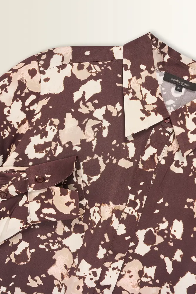 Satijnen blouse met print