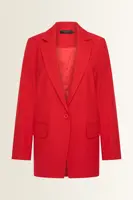 Rechte blazer in wolmix