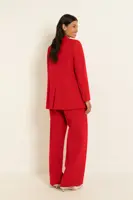 Rechte blazer in wolmix