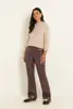 Flared broek in leerlook