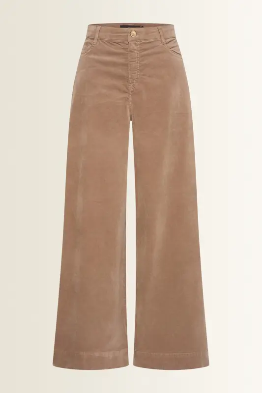 Velvet wide-leg broek