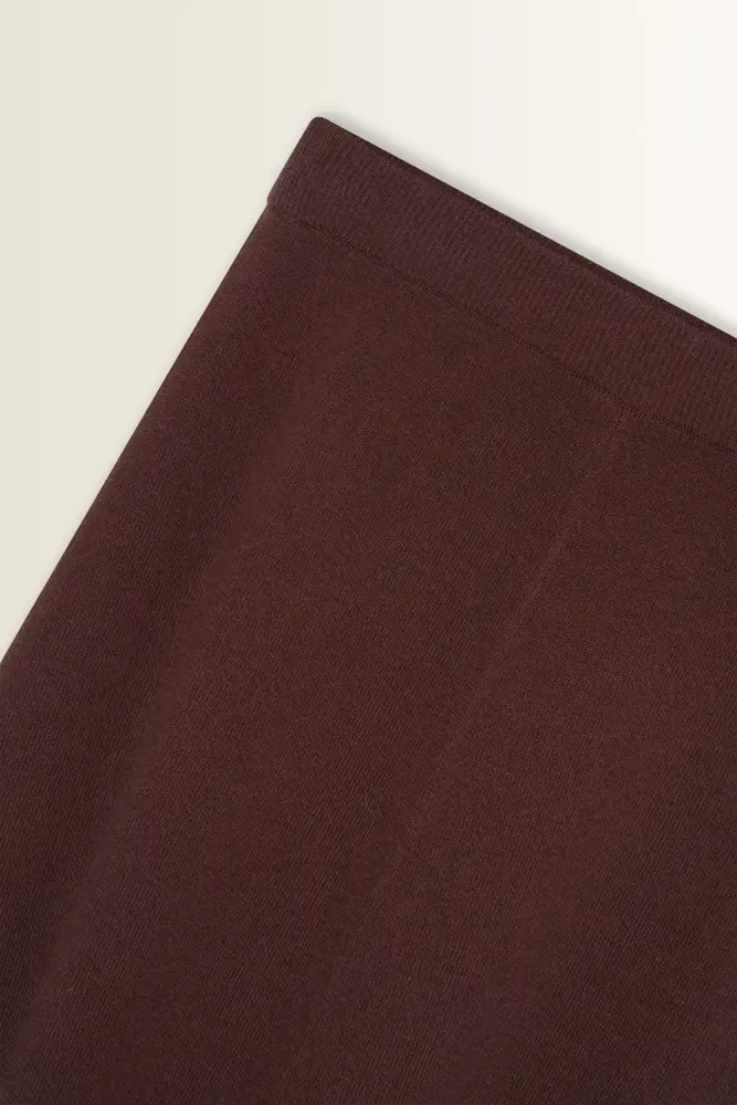 Gebreide A-lijn rok met cashmere