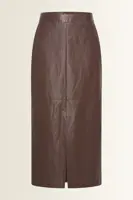 Kokerrok in leerlook
