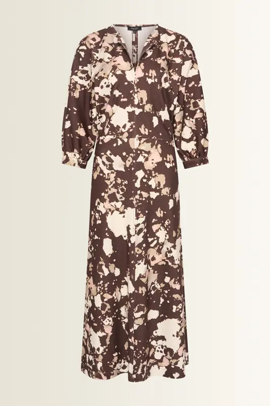 Midi-jurk met grafische print