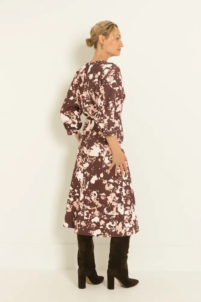 Midi-jurk met grafische print