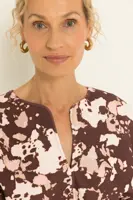 Midi-jurk met grafische print