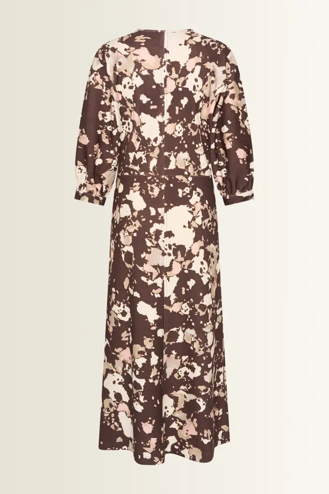 Midi-jurk met grafische print