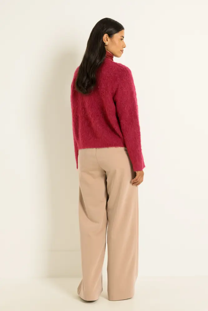 Oversized trui met geborstelde structuur