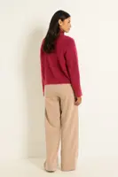 Oversized trui met geborstelde structuur